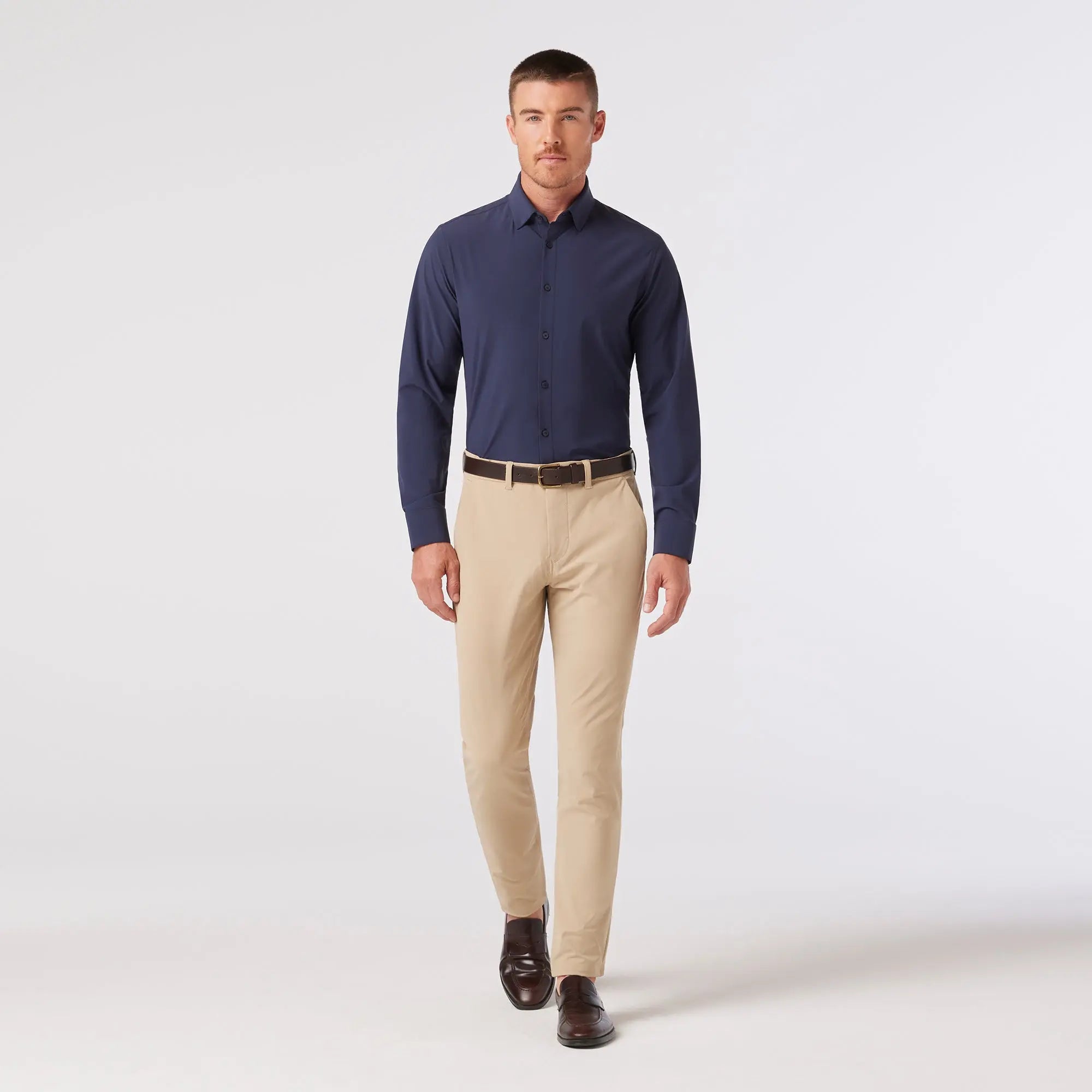 Leeward Dress shirt - Solid Navy Mizzen + Main
