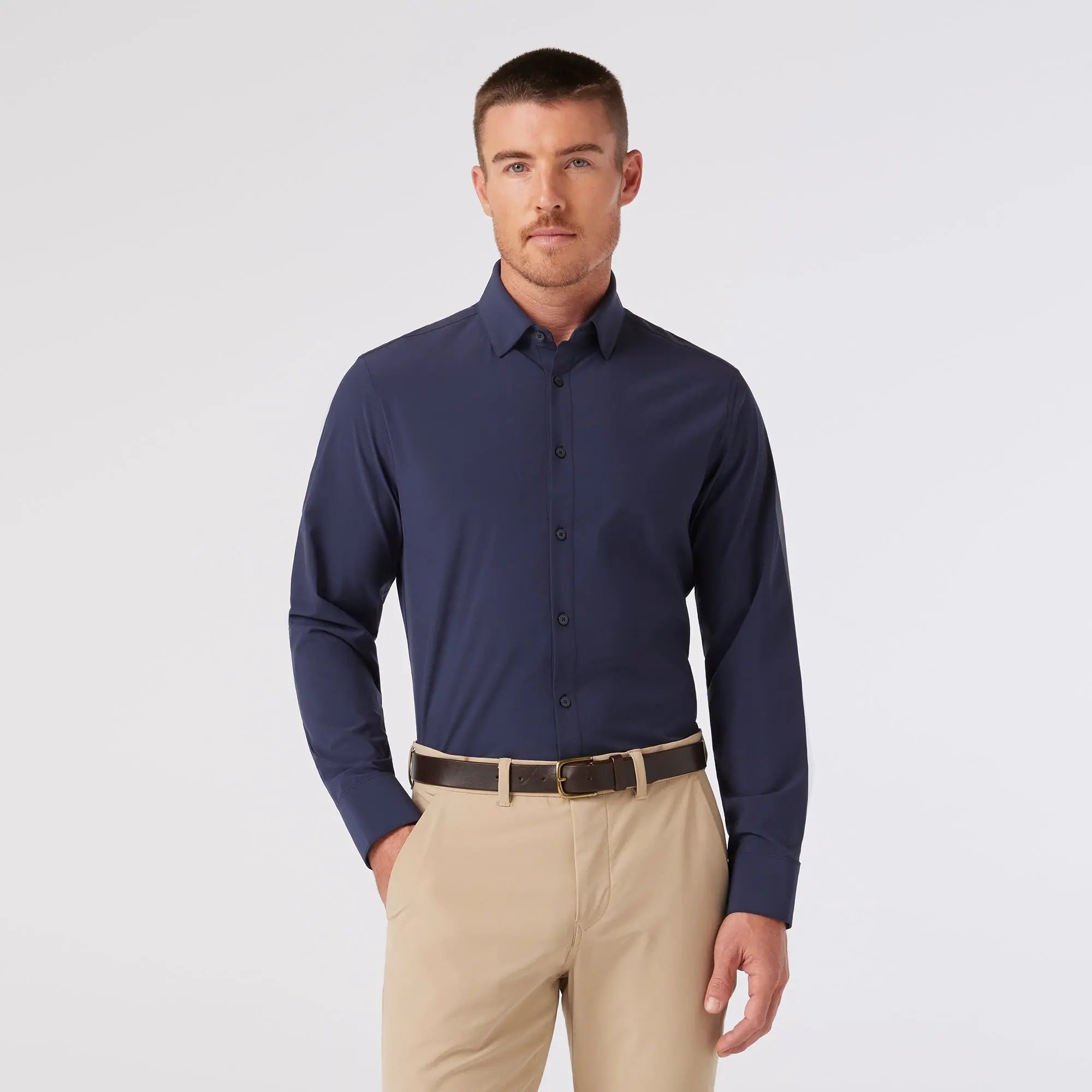 Leeward Dress shirt - Solid Navy Mizzen + Main