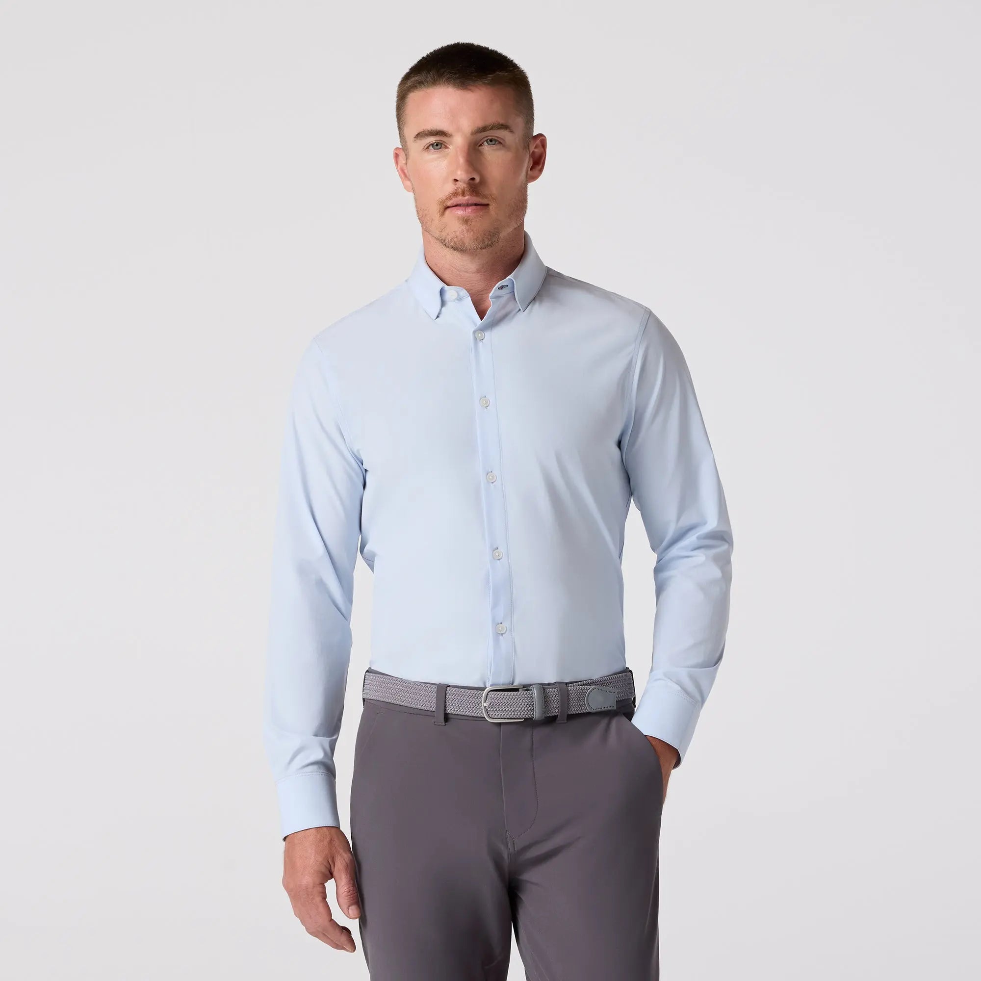 Leeward Dress shirt - Light Blue Solid Mizzen + Main
