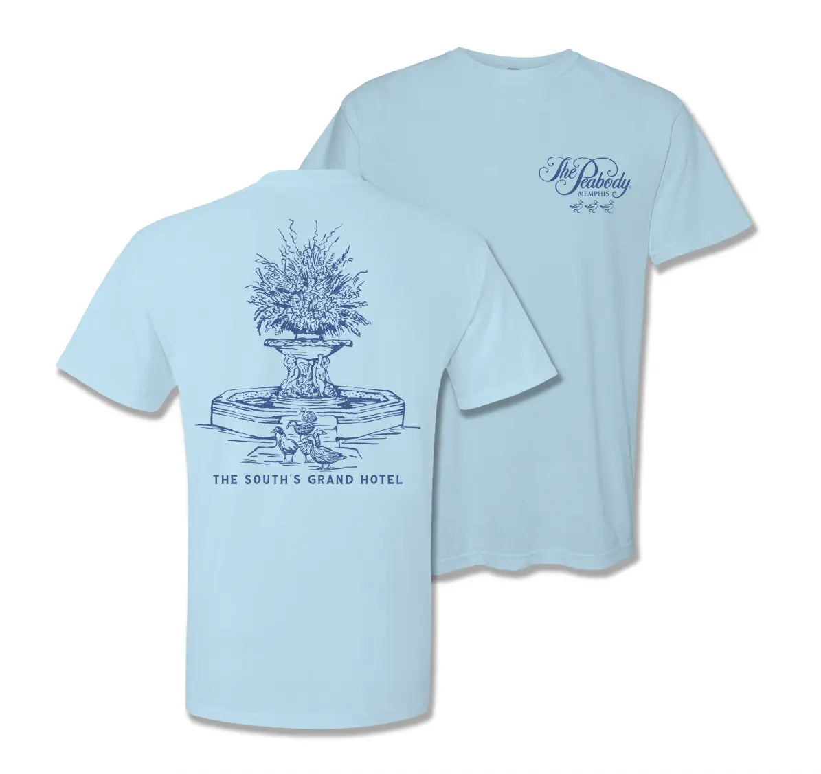 The Peabody Fountain Sketch Tee - Blue Lansky Bros.