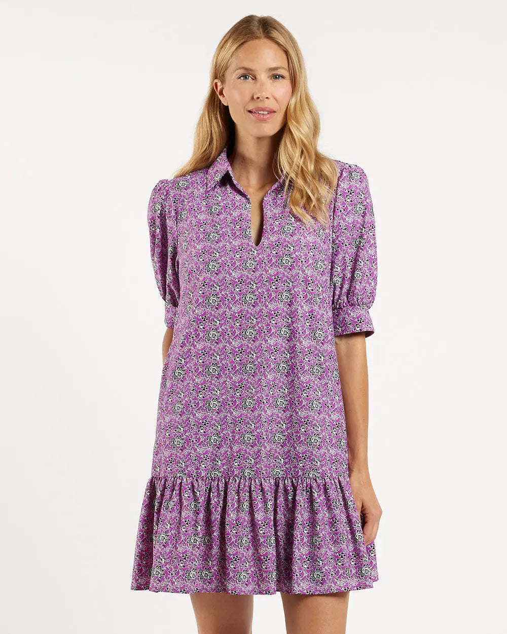 Tierney Mini Dress - Melody Ditsy Amethyst Jude Connally