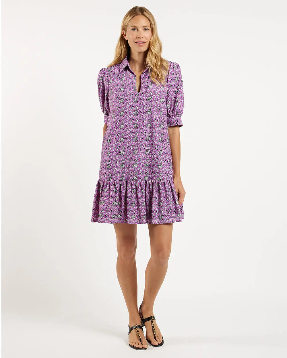 Tierney Mini Dress - Melody Ditsy Amethyst Jude Connally