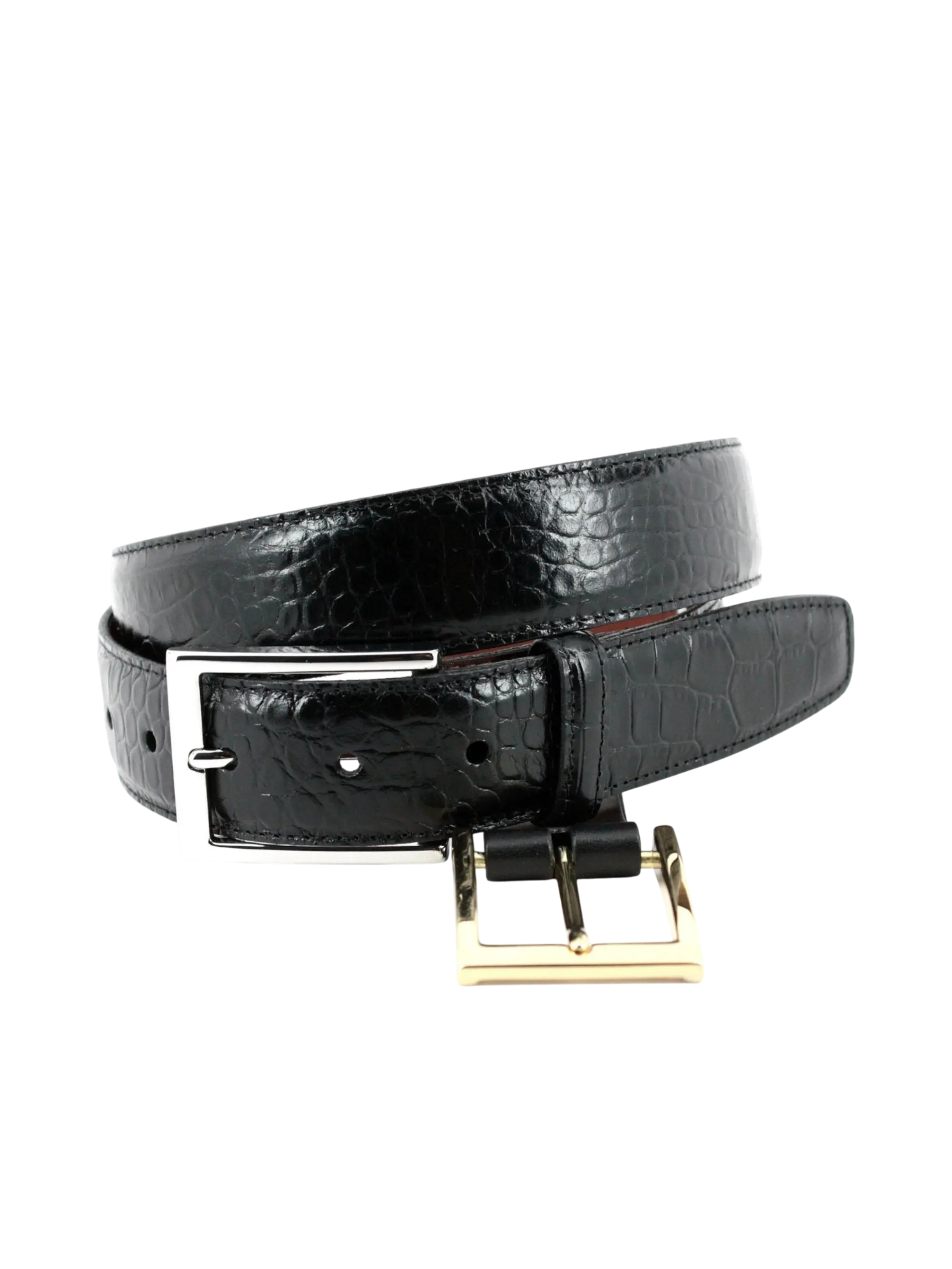 Alligator Embossed Dress Belt Torino