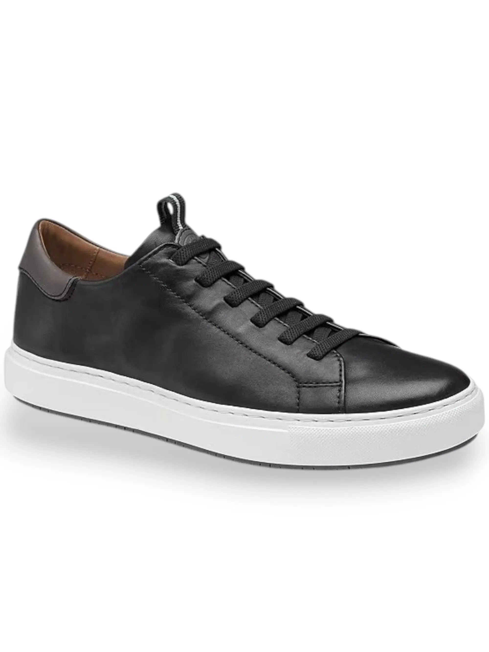 Anson Leather Lace-To-Toe Sneakers - Black Johnston & Murphy