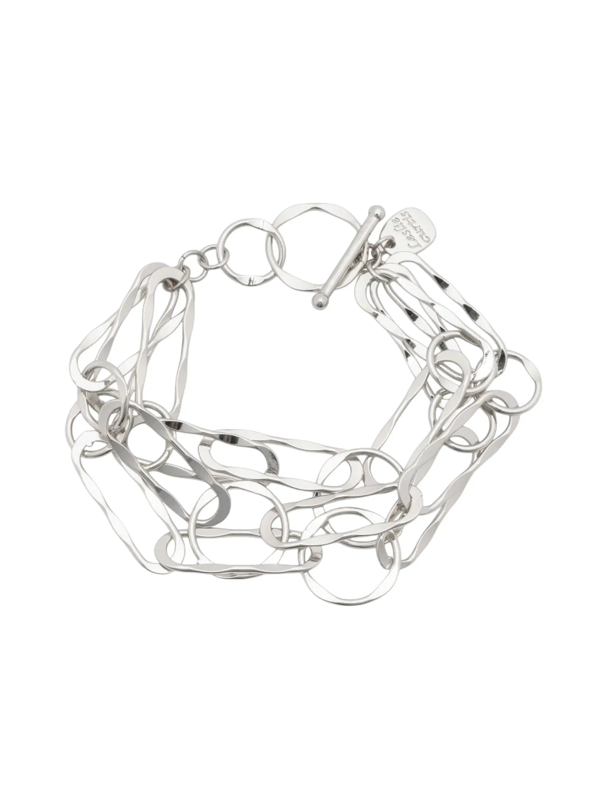 Sinclair Layered Silver Bracelet Leslie Curtis