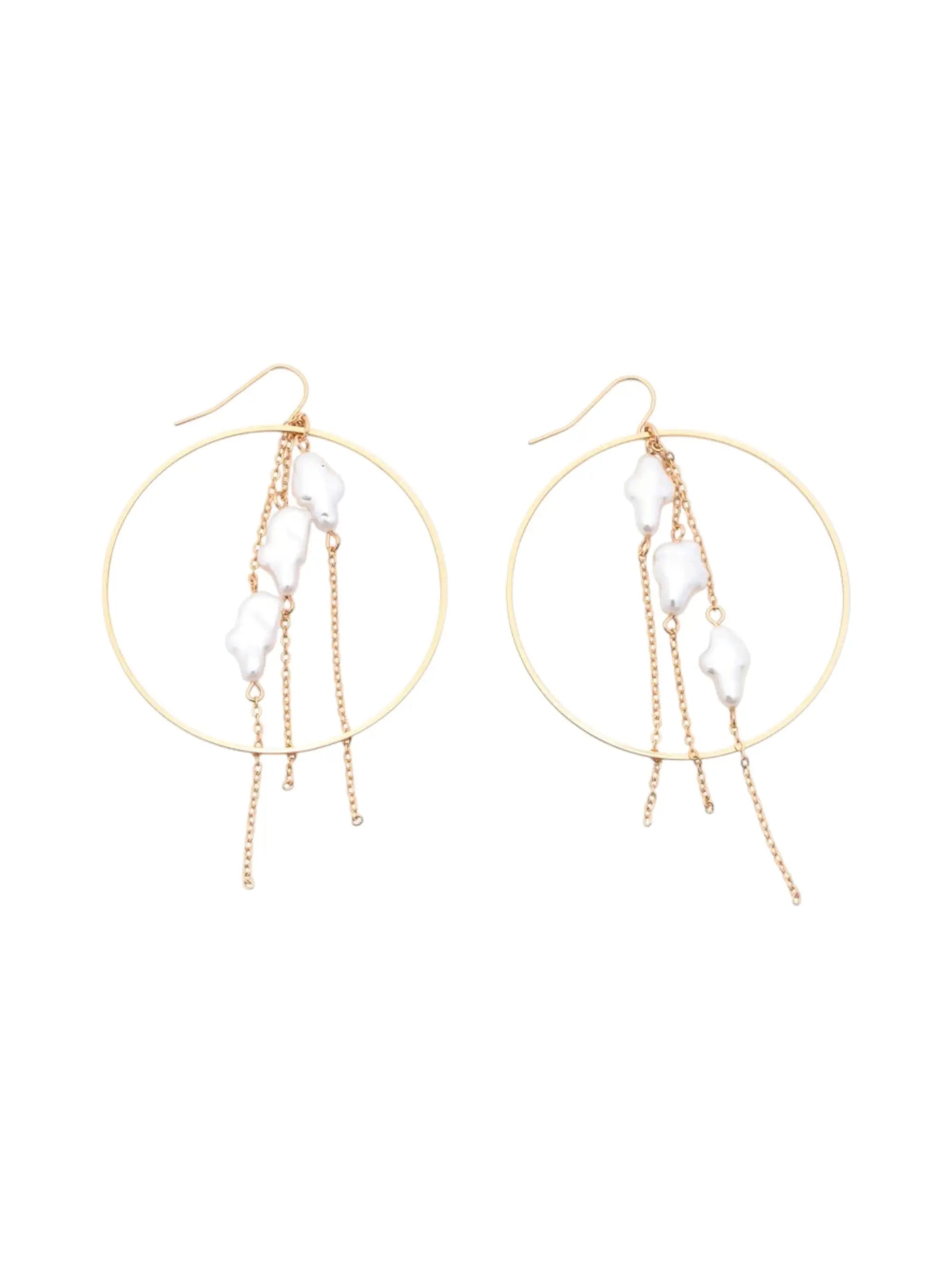 Jada Gold Hammered Hoops Leslie Curtis