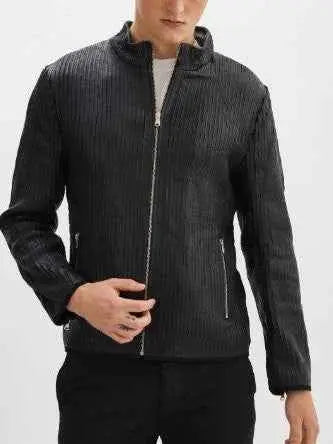 Win Leather Jacket- Black