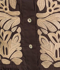 Camille Embroidered Puff Sleeve Shirt Dress