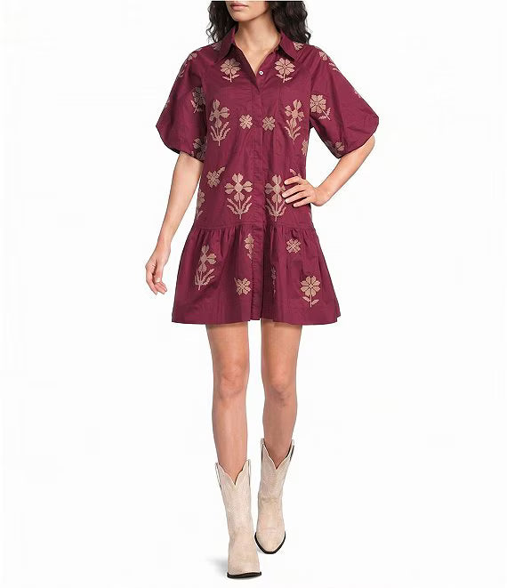 Athena Puff Sleeve Dress