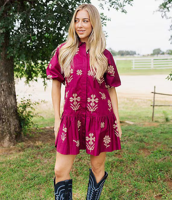 Athena Puff Sleeve Dress