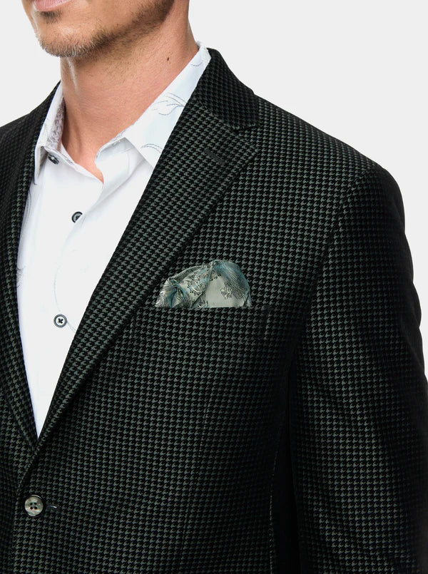 GREEN COLDEN WOVEN BLAZER