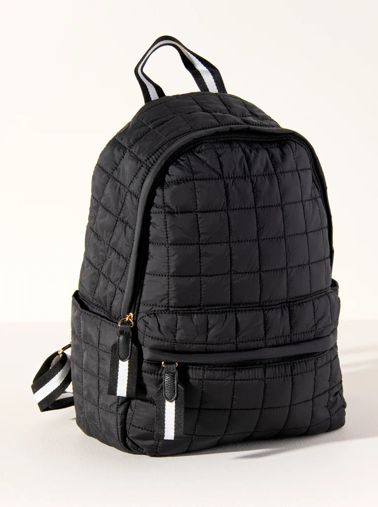 Ezra Quilted Backpack Black Lansky Bros