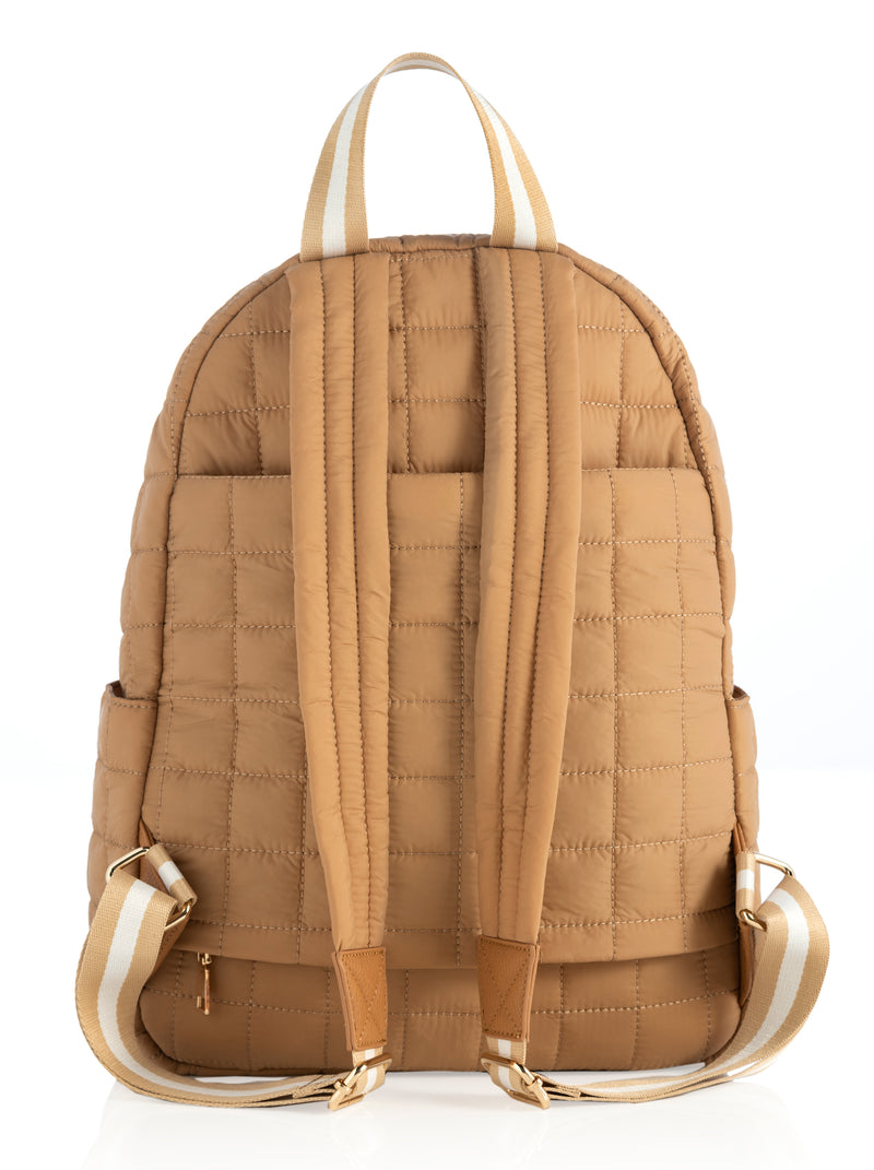 Ezra Quilted Backpack - Tan