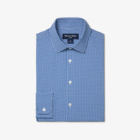 Leeward Dress shirt - Cobalt Ian Gingham Mizzen + Main