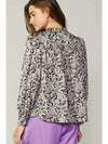 Jacquard Paisley V-Neck Blouse Current Air