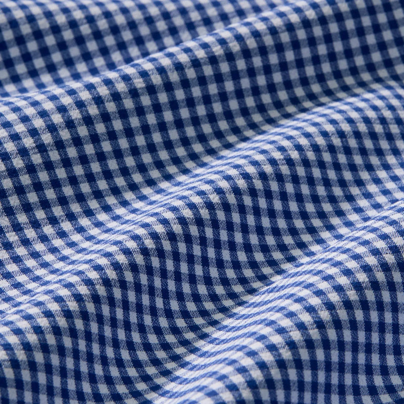 Leeward Dress shirt - Cobalt Ian Gingham Mizzen + Main