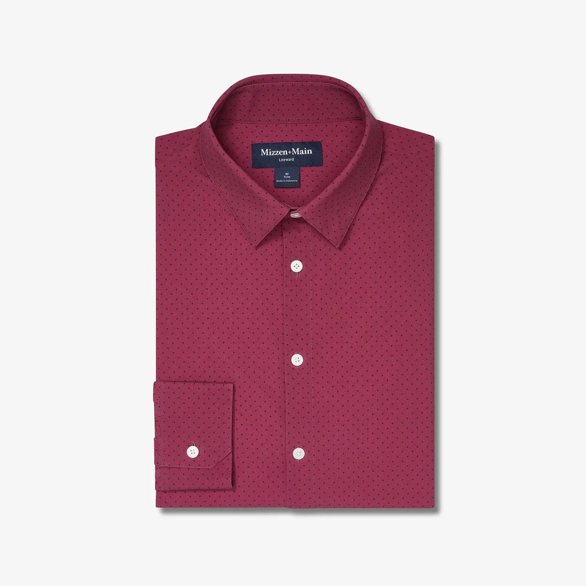 Leeward Dress shirt - Mulberry Dot Mizzen + Main