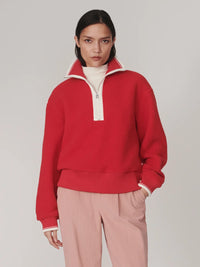 Anika Half-Zip Fleece - Pink Begonia