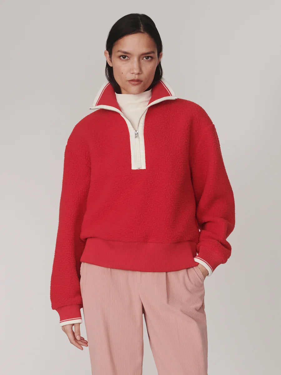 Anika Half-Zip Fleece - Pink Begonia