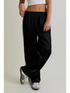 Black Satin Track Pants Le Lis
