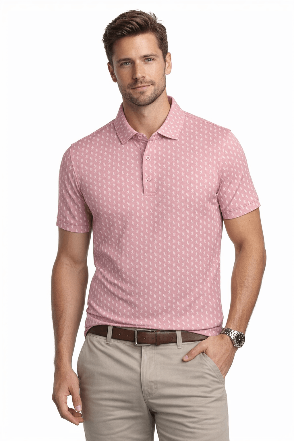 Elvis Silhouette Polo - Pink