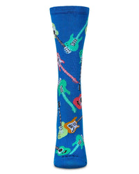 Women's Guitars Rayon From Bamboo Crew Socks: Celestial / 9-11