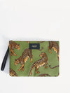 Olive Leopard XL Pouch Bag