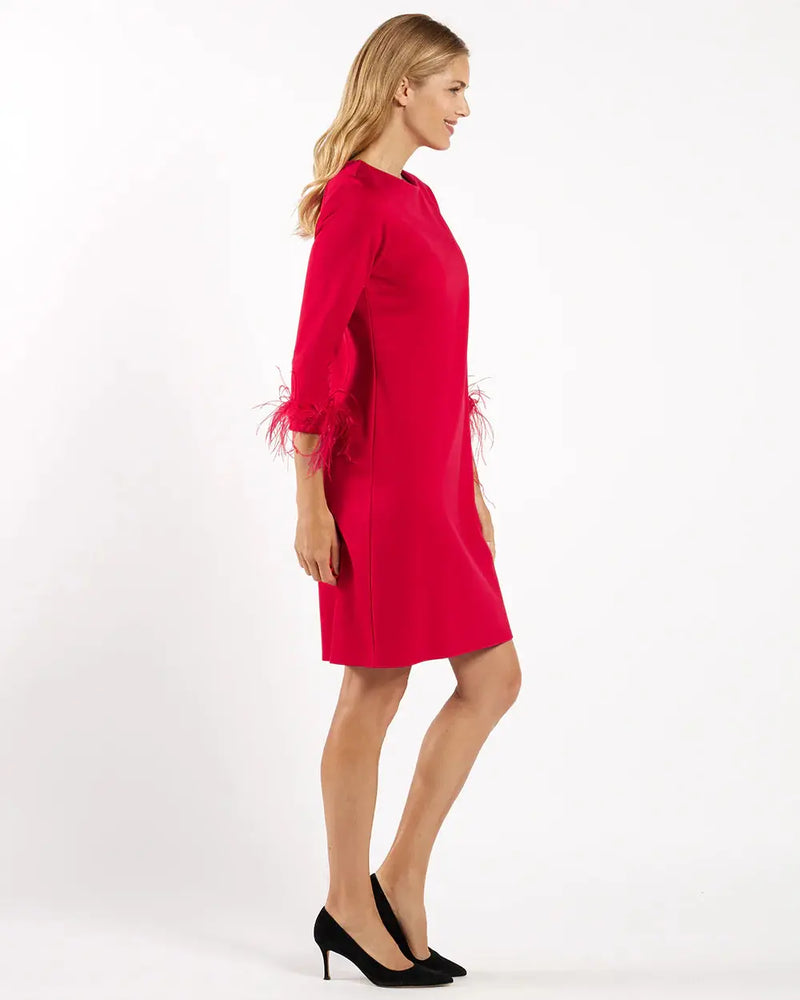 Franca Red Feather Dress Jude Connally