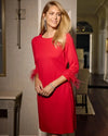 Franca Red Feather Dress Jude Connally