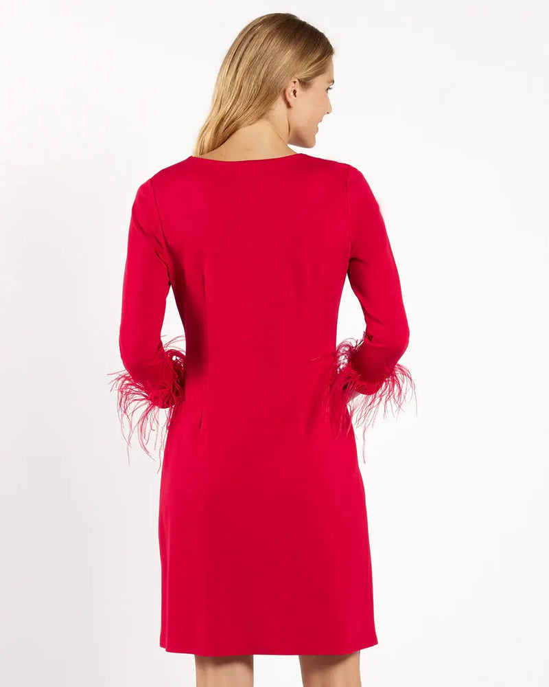 Franca Red Feather Dress Jude Connally