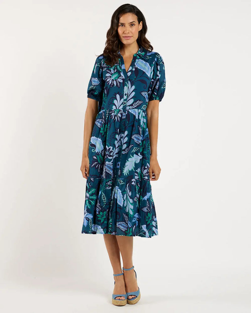 Lois Cotton Voile - Floral Peacock Jude Connally