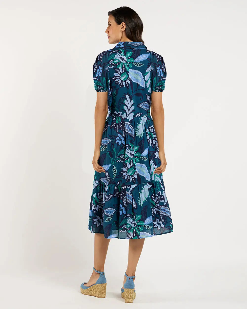 Lois Cotton Voile - Floral Peacock Jude Connally