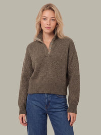 Boxy Snap Front Henley