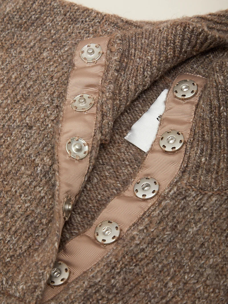 Boxy Snap Front Henley