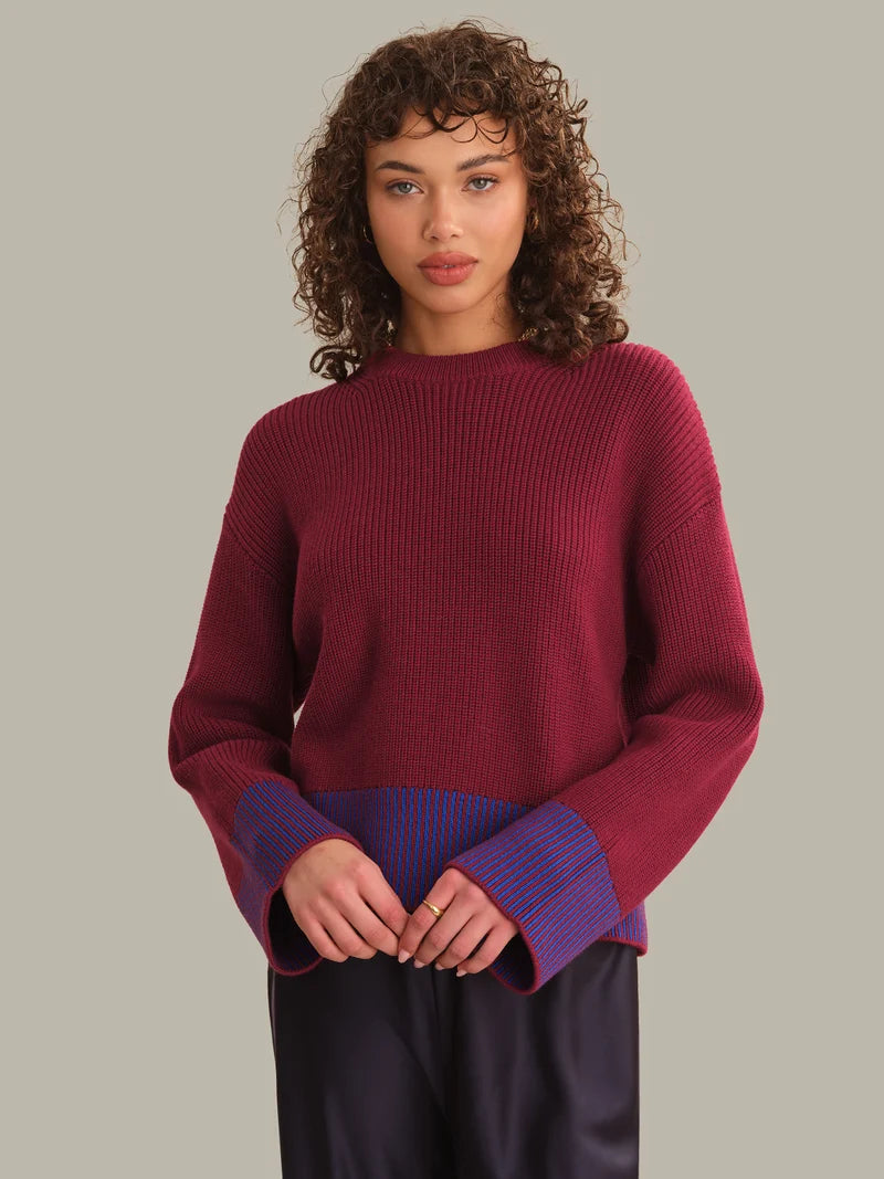 Sienna Stripe Rib Pullover