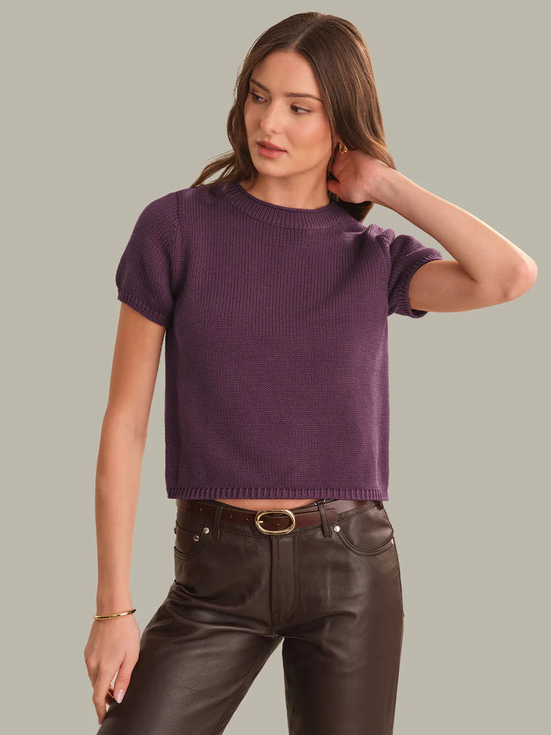 Banks Rolled Edge Sweater Tee - Italian Plum