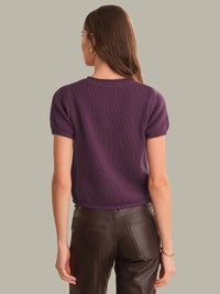 Banks Rolled Edge Sweater Tee - Italian Plum