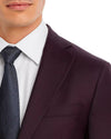 Burgundy Sharkskin Sport Coat