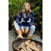Horse Knit Half Zip Sweater Joh Apparel