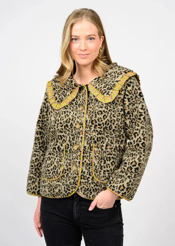 Leopard Sherpa Jacket Ivy Jane