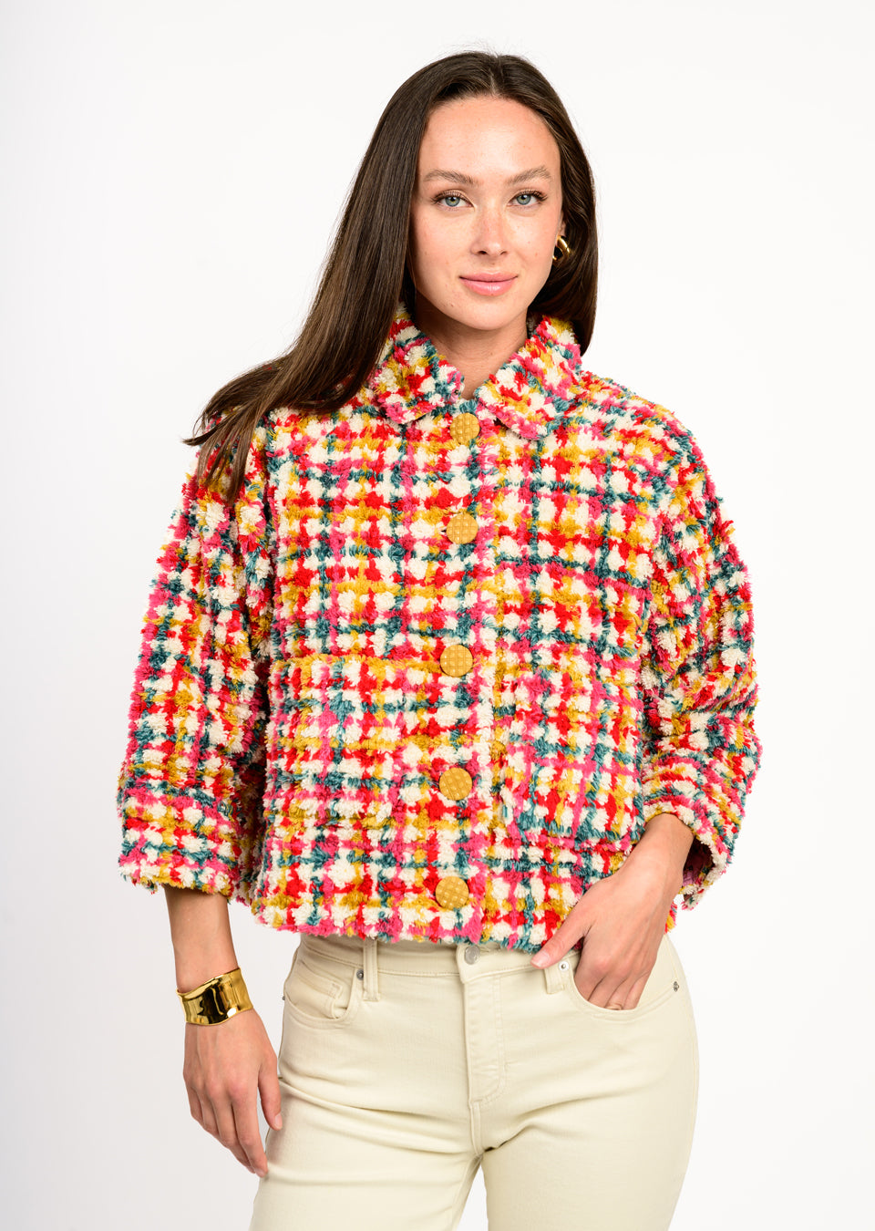Plaid Shag Jacket