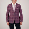 Berry Plaid Wool-Blend Sport Coat