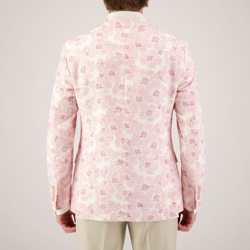 Floral Linen-Blend Sport Coat