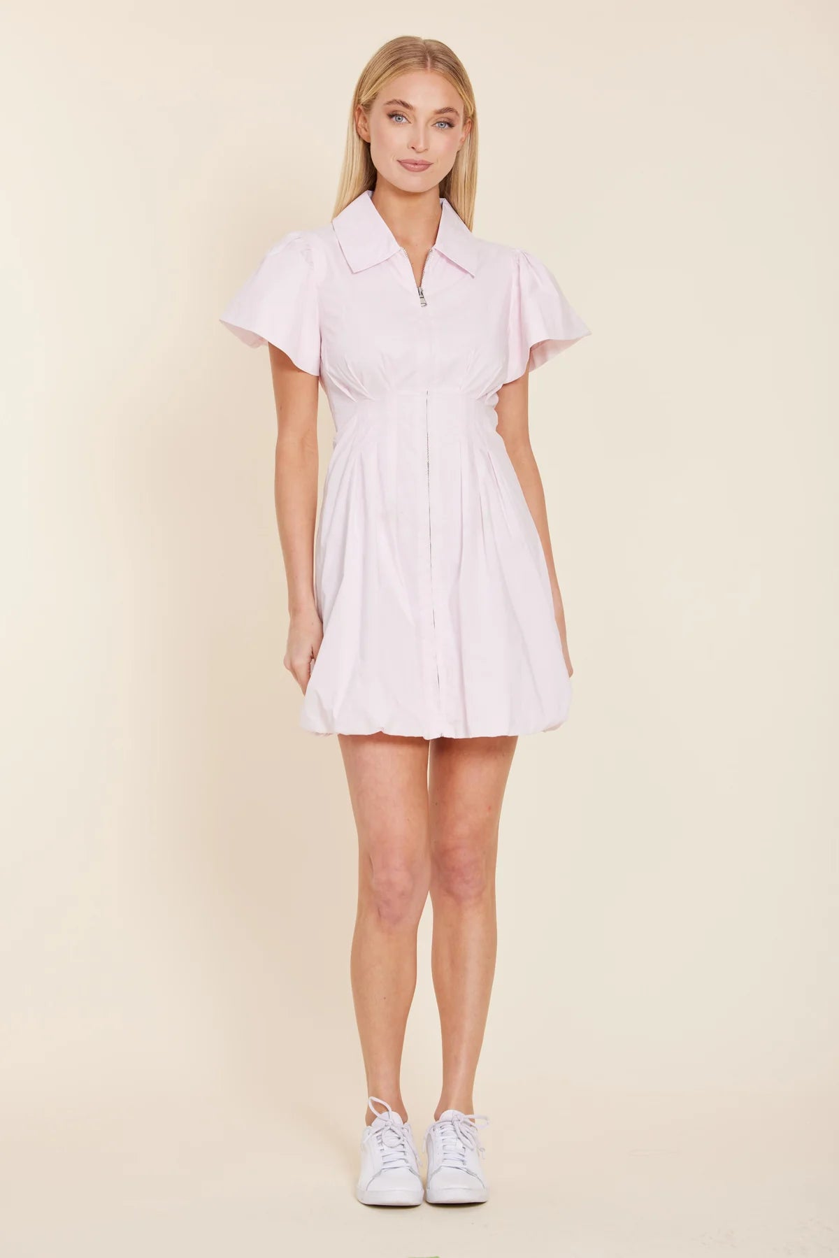 Poplin Zip Bubble Dress