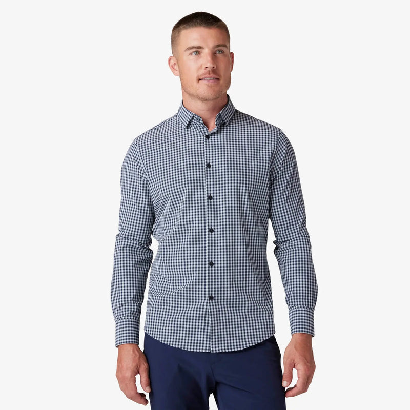 Leeward Dress Shirt - Chambray Hampton Plaid (ONLINE ONLY) Mizzen + Main