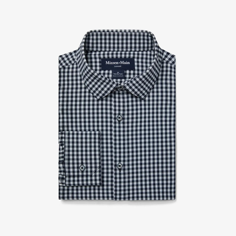 Leeward Dress Shirt - Chambray Hampton Plaid (ONLINE ONLY) Mizzen + Main