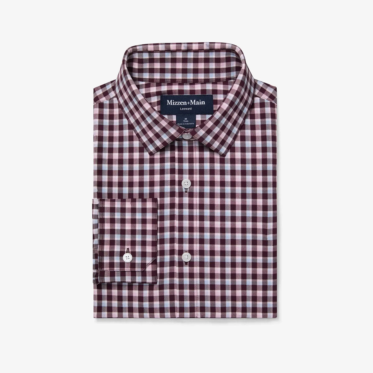 Leeward Dress Shirt - Wine Todos Plaid (ONLINE ONLY) Mizzen + Main