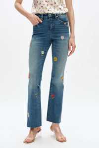 Flora Mid Rise Bootcut Jeans