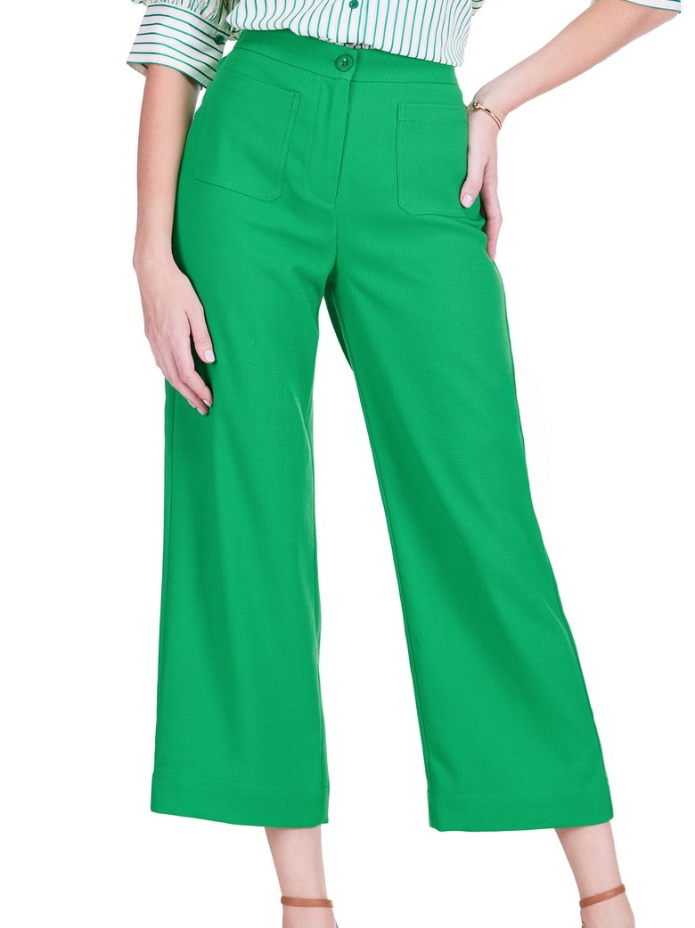 Green Pocket Crop Pant