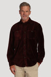 Cozy Cut Stretch Viceroy Velvet Shirt - Wine True Grit